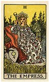 L’impératrice carte de tarot Rider Waite Smith