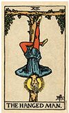 Le Pendu carte de tarot Rider Waite Smith