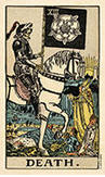 La mort carte de tarot Rider Waite Smith