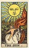 Le soleil carte de tarot Rider Waite Smith