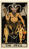 Le diable carte de tarot Rider Waite Smith