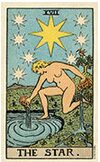 L'étoile carte de tarot Rider Waite Smith