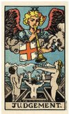 Le jugement carte de tarot Rider Waite Smith